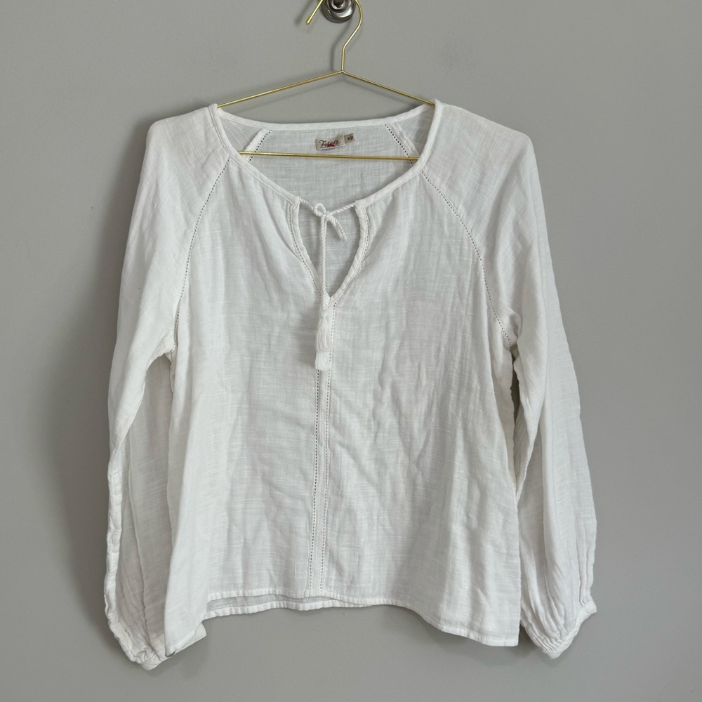 Faherty Peasant Style Long Sleeve Top